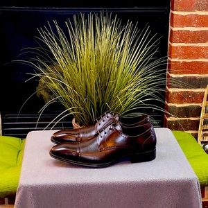 MEZLAN Chocolate Brown 100% Leather Mens Shoes! Get yo swag on!